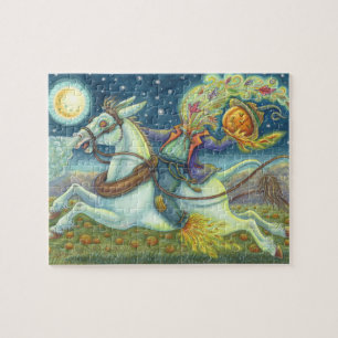 KOPFLOSE HORSEMAN-SKARECROW AUF DER WEISSEN MULE P
