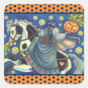 KOPFLOSE HORSEWOMAN, SIDESADDLE STICKERS SHEED Squ