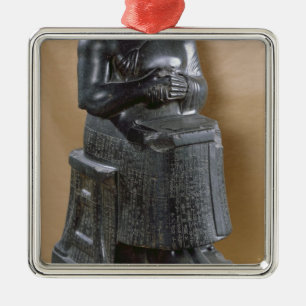 Kopflose Statue von Prinzen Gudea als Silbernes Ornament