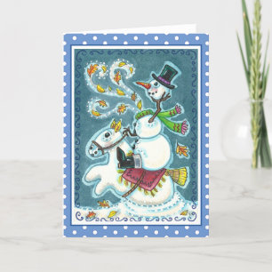 KOPFLOSER HORSEMAN SNOWMAN, XMAS HALLOWEEN SPASS, FEIERTAGSKARTE