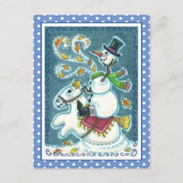 KOPFLOSER HORSEMAN SNOWMAN, XMAS HALLOWEEN SPASS, FEIERTAGSPOSTKARTE