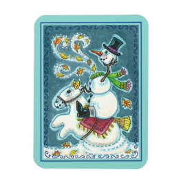 KOPFLOSER HORSEMAN SNOWMAN, XMAS HALLOWEEN SPASS, MAGNET