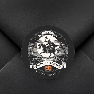 Kopfloser Reiter Sleepy Hollow Halloween Runder Aufkleber