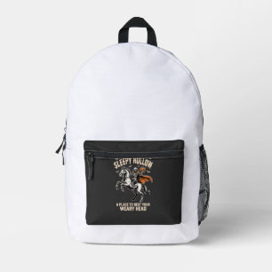 Kopfloser Reiter Sleepy Hollow Halloween T-Shirt Bedruckter Rucksack