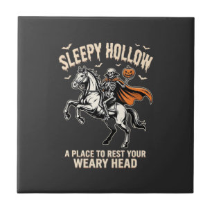 Kopfloser Reiter Sleepy Hollow Halloween T-Shirt Fliese