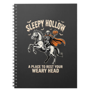 Kopfloser Reiter Sleepy Hollow Halloween T-Shirt Notizblock