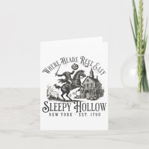 Kopfloser Reiter Sleepy Hollow Kürbis Hal Karte