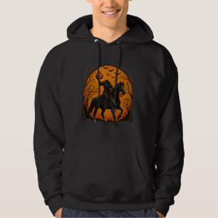 Kopfloser Ritter auf Pferd Kürbis Halloween Hoodie
