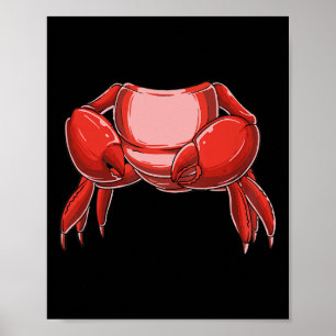 Kopfloses Krabbenkostüm Lustiges Angeln Krabbenlie Poster