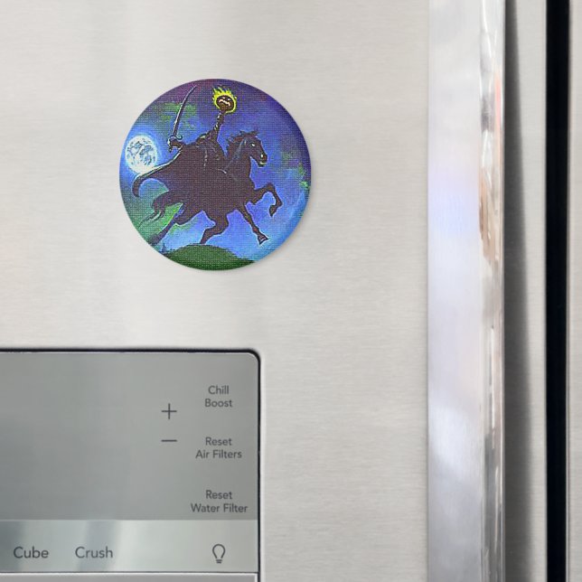 Kopfloses Pferd im blauen Licht Magnet (In Situ (Kühlschrank))