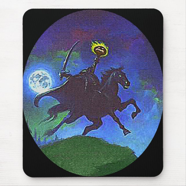 Kopfloses Pferd im blauen Licht Mousepad (Vorne)