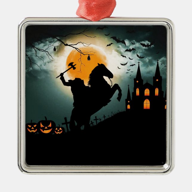 kopfloses Pferd Silbernes Ornament (Vorne)