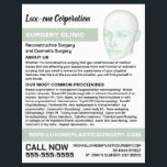Kopfmodell, plastischer Chirurg, plastische Operat Flyer<br><div class="desc">Head Model,  Plastikchirurg,  Flyer für die Werbung in Plastik-Operation durch den Visitenkarten-Store.</div>