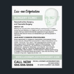 Kopfmodell, plastischer Chirurg, plastische Operat Flyer<br><div class="desc">Head Model,  Plastikchirurg,  Flyer für die Werbung in Plastik-Operation durch den Visitenkarten-Store.</div>