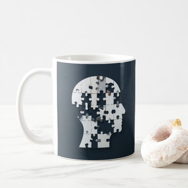 Kopfpuzzle Kaffeetasse (Mit Donut)