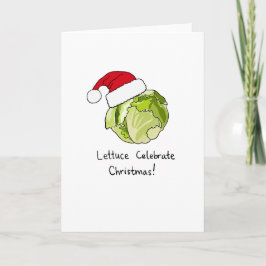 Kopfsalat feiern Weihnachten! Feiertags-Karte Feiertagskarte