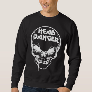 Kopfschläger Heavy Metal Rocker Dubstep Techno Rav Sweatshirt