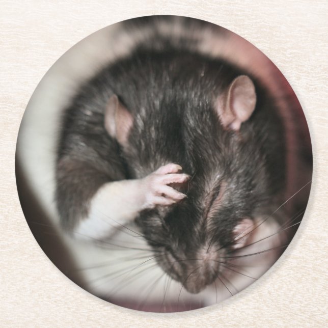 Kopfschmerzen! Runder Pappuntersetzer (Vorderseite)