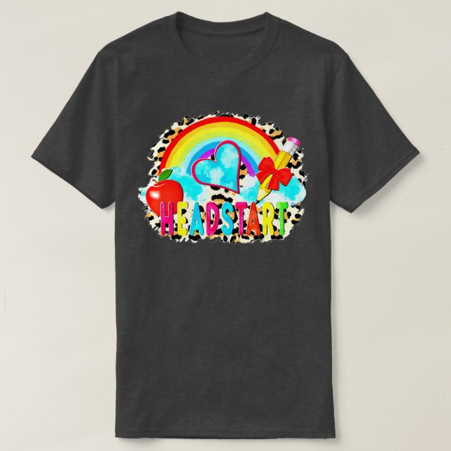 Kopfstart Lehrer Rainbow Frühkindliche Rückkehr T-Shirt (Design vorne)