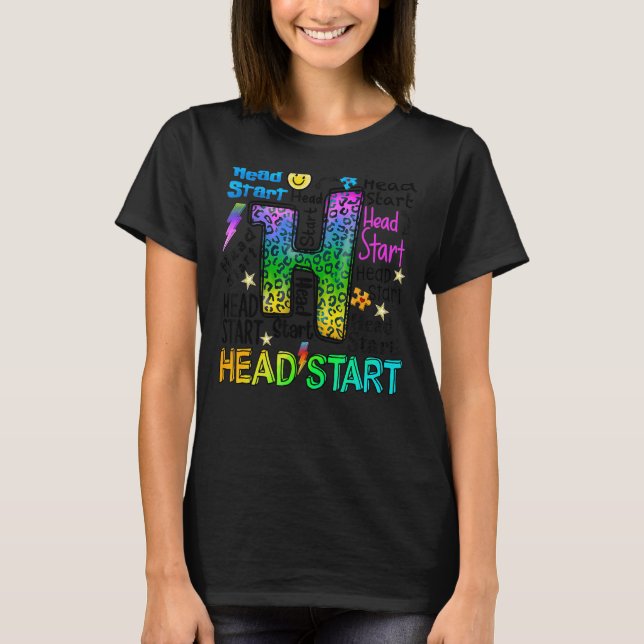 Kopfstart Typografie Frühe Kindheit Edu Back To S T-Shirt (Vorderseite)
