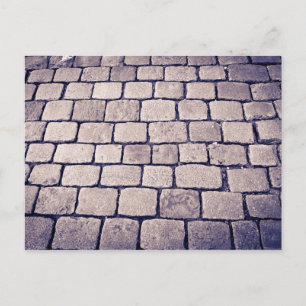 Kopfsteinpflaster-Straßendetail, horizontal Postkarte