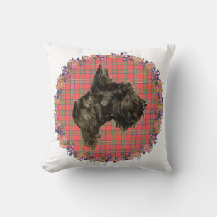 Kopfstudie auf Tartan Kissen