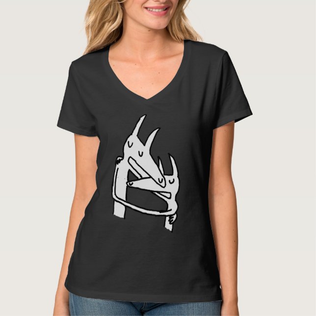 Kopfstütze des Autos - Zweifache Fantasie T-Shirt (Vorderseite)