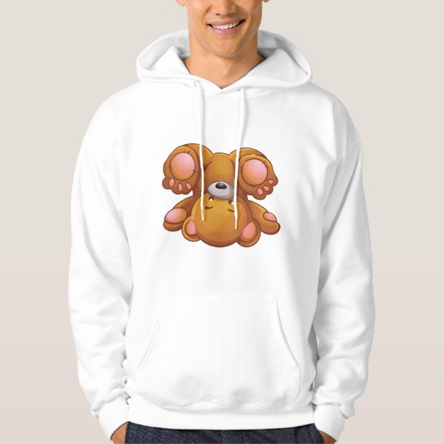 Kopfüber-Teddybär Hoodie (Vorderseite)