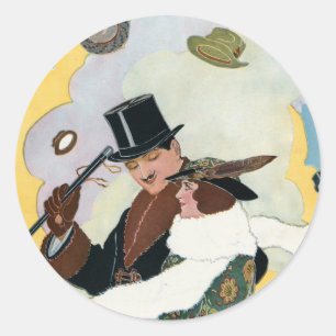Kopfwinde (1914) runder aufkleber