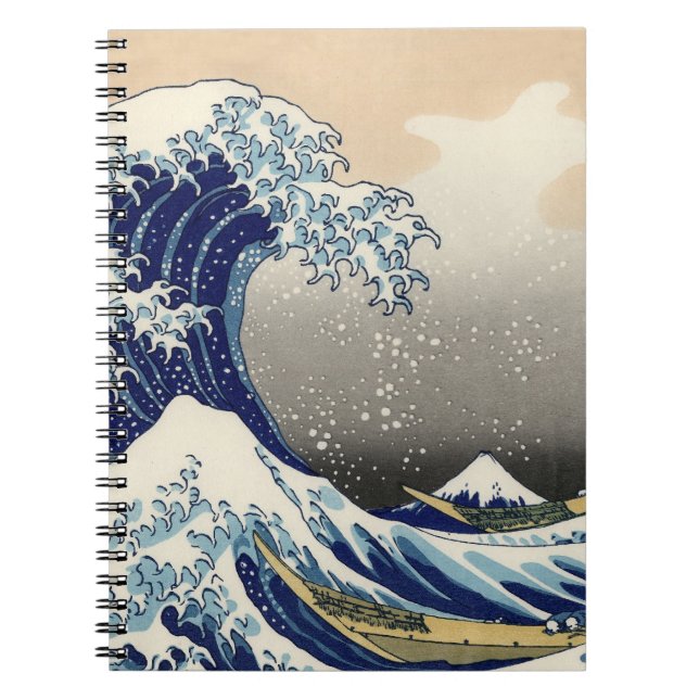 Kopie "der großen Welle" von Hokusais Notizblock (Vorderseite)
