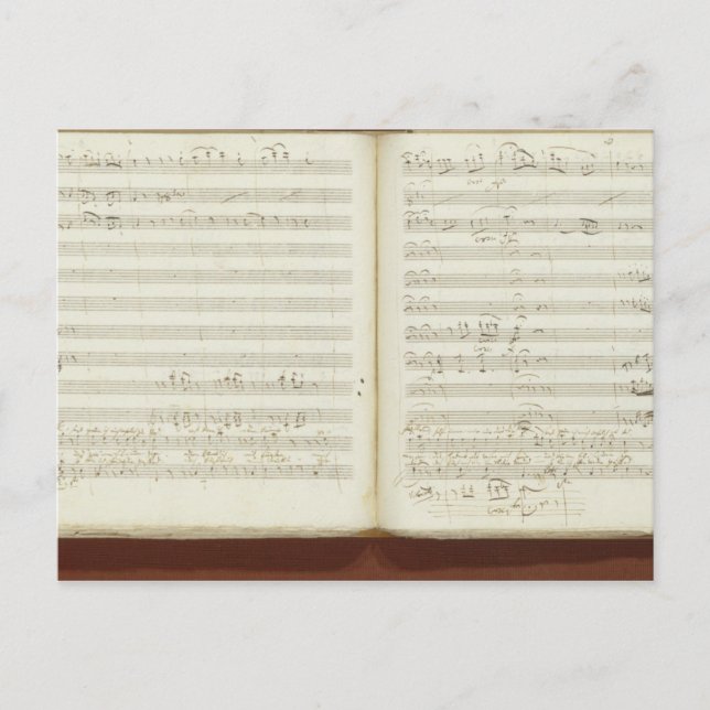 Kopie des Autogrammes "The Magic Flute" Postkarte (Vorderseite)