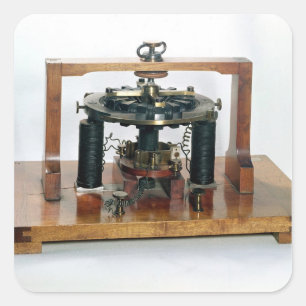 Kopie des Electro-magnetischen Makchinetta Quadratischer Aufkleber