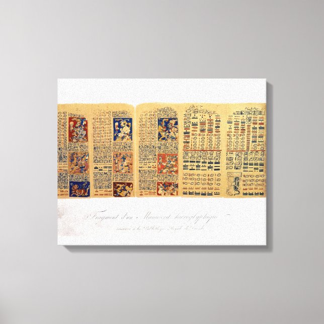 Kopie eines Fragments des Dresdner Codex Leinwanddruck (Vorderseite)