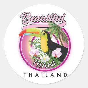 Kopie von Beautiful Thani Thailand Runder Aufkleber