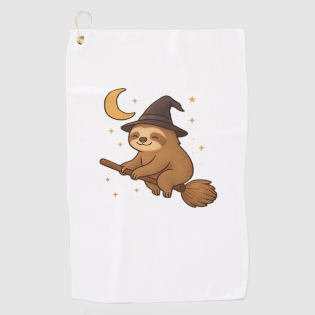 Kopie von Ghost Igel Librarian - Niedliches Hallow Golfhandtuch (Vorderseite)