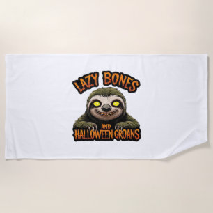 Kopie von Lazy Bones and Halloween Groans - Creepy Strandtuch