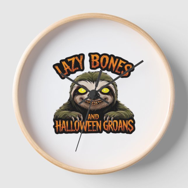 Kopie von Lazy Bones and Halloween Groans - Creepy Uhr (Vorderseite)