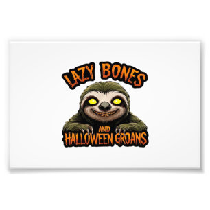 Kopie von Lazy Bones und Halloween Groans - Creepy Fotodruck