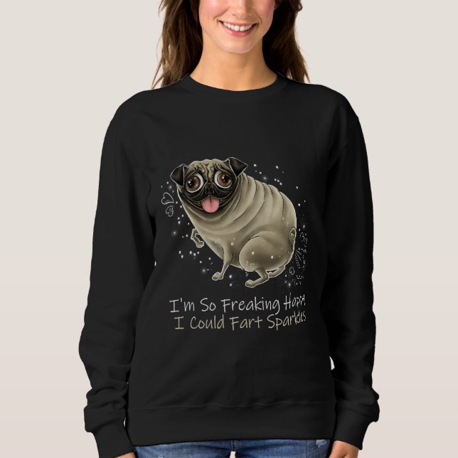 Kopie von Mops Geschenke, Mops Welpe, Mops Hund, M Sweatshirt (Vorderseite)