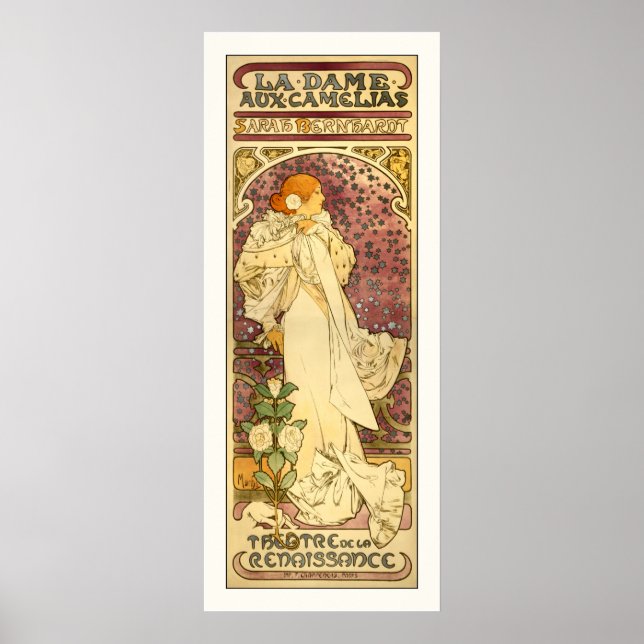Kopie von Original Mucha: La Dame aux Camélias Poster (Vorne)
