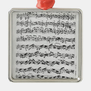Kopie von 'Partita in d-Moll für Violin Silbernes Ornament