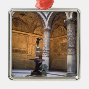 Kopie von Putto mit Delfin von Andrea del Silbernes Ornament