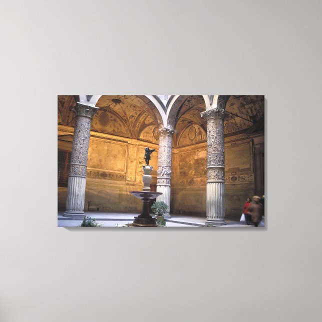 Kopie von Putto mit Dolphin von Andrea del Leinwanddruck (Vorderseite)