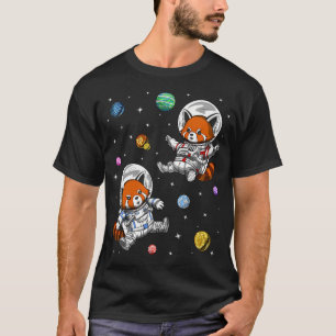 Kopie von Roten Panda-Bären Astronauten T-Shirt