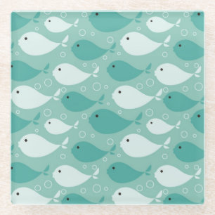 kopieren Sie mit Fischen 2 Glasuntersetzer