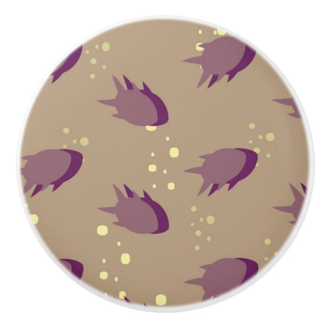 kopieren Sie mit Fischen 2 Keramikknauf (Vorderseite)