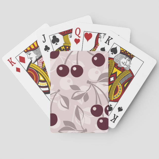 Kopieren Sie mit Kirschen 2 Spielkarten (Rückseite)