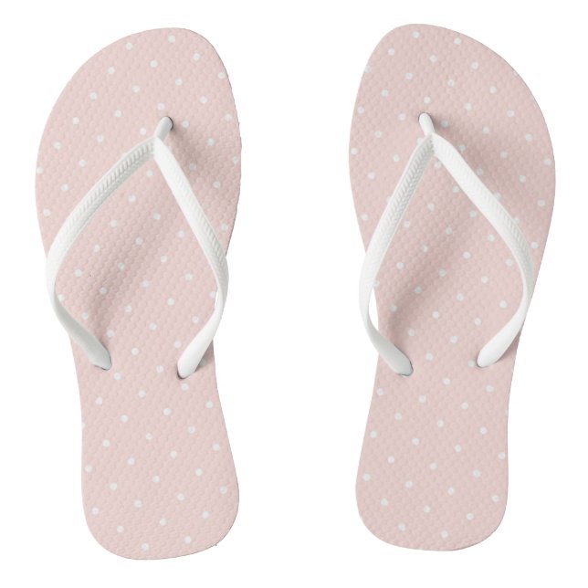 Kopieren Sie mit weißen Tupfen 2 Flip Flops (Fußbett)