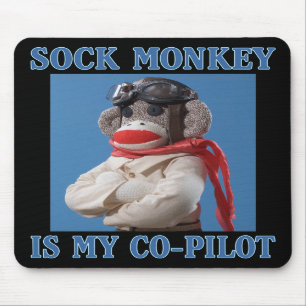 Kopilot-Affe Mousepad