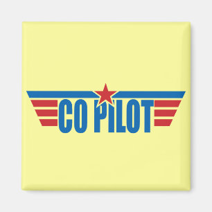 Kopilot Wings Abzeichen - Luftfahrt Magnet